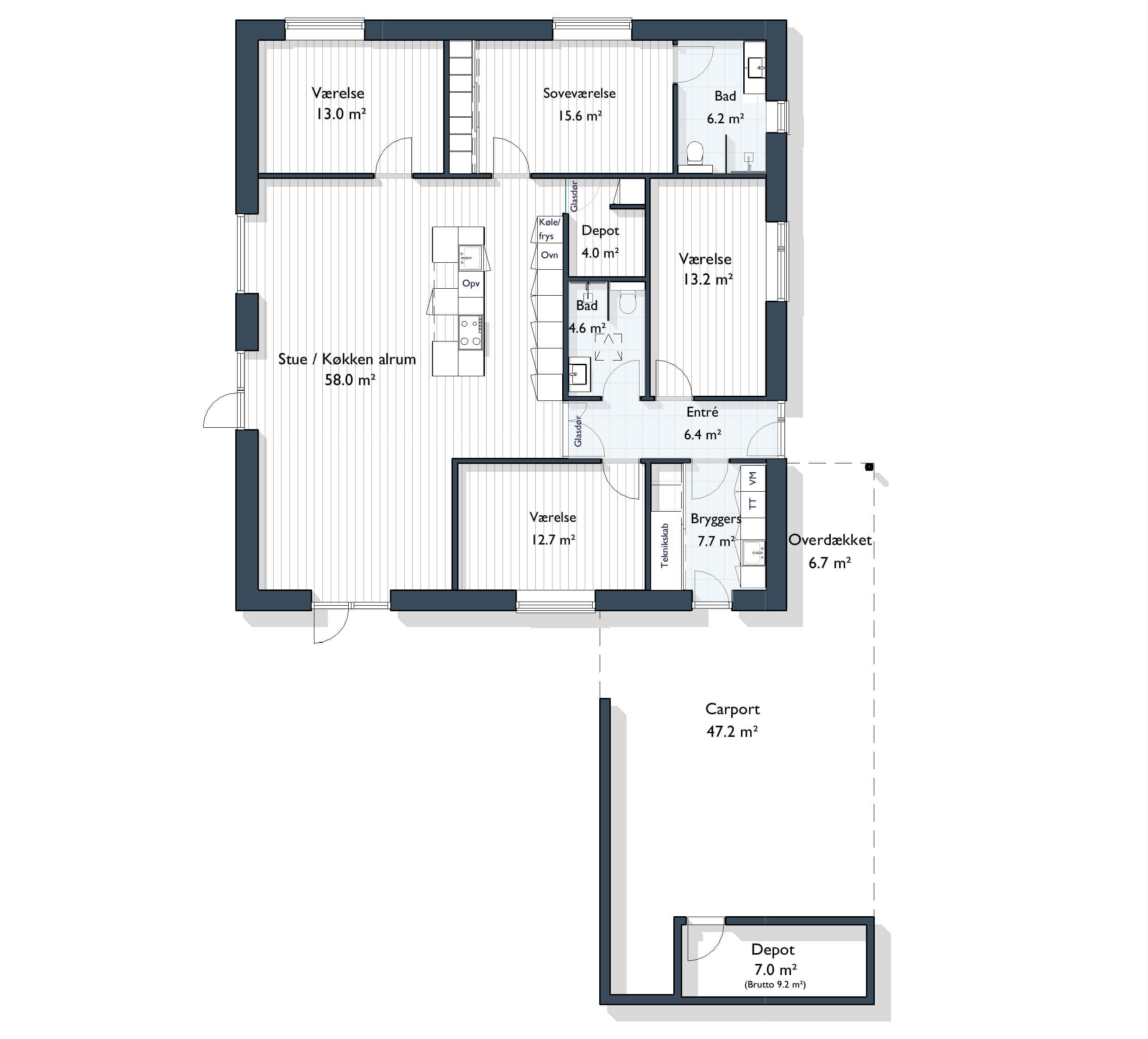 Plantegning Birkelyst 111